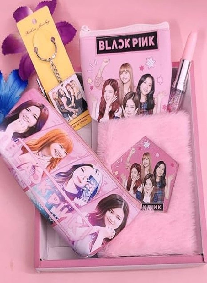 AMANVANI Stationery Set for Girls - Return Gifts Kit (Pack of 5 Items) - Blackkpink Items for Birthday and Kids - Image 4